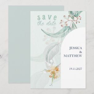 Mint Bohemisch Eukalyptus Aquarellbilder Save The Date