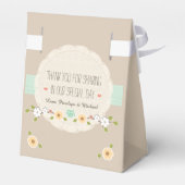 MINT-BOHO-GASTGESCHENK HOCHZEIT GESCHENKSCHACHTEL (Rückseite)