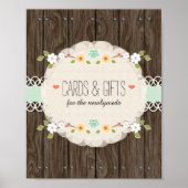Mint Boho Rustic Polterabend Cards Schild (Vorne)