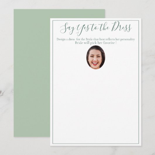 Mint Botanical Brautparty Game (Vorne/Hinten)