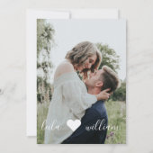 Mint Botanical Elegant Wedding Foto Einladung (Rückseite)