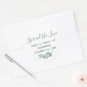 Mint Botanical Elegant Wedding Gevor Sticker (Umschlag)