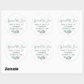 Mint Botanical Elegant Wedding Gevor Sticker (Blatt)