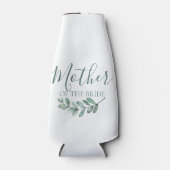Mint Botanische Minimalistische Mutter der Braut Flaschenkühler (Vorderseite)