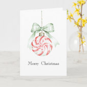 Mint Bow Peppermint Candy Weihnachten Karte (Gelbe Blume)