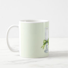 Mint Bow White Candle Shine Bright Kaffeetasse