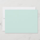 Mint Brush Typografie Reschvorgesehenen Hochzeit Save The Date (Rückseite)