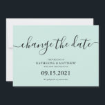 Mint Brush Typografie Reschvorgesehenen Hochzeit Save The Date<br><div class="desc">Stilvolle moderne Skriptereihen ändern das Date Save the Date Design.</div>