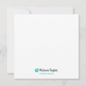 Mint Bunny Mini Art Einladung drucken (Rückseite)