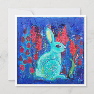 Mint Bunny Mini Art Einladung drucken