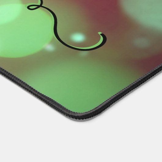 Mint & Burgundy Bokeh Schreibtischunterlage (Ecke)