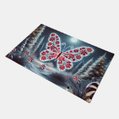 Mint Butterfly Doormat Fußmatte (Schrägansicht)