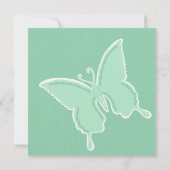 Mint Butterfly Einladung (Rückseite)