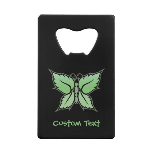 Mint Butterfly Geldbeutel Flaschenöffner (Vorderseite)
