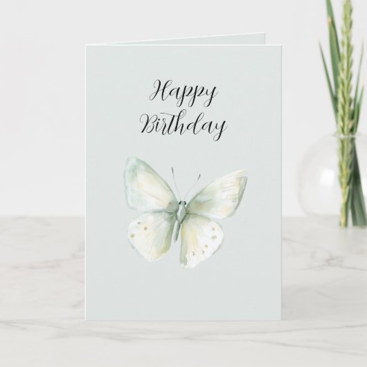 Mint Butterfly Joy Karte (Vorderseite)