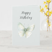 Mint Butterfly Joy Karte (Gelbe Blume)