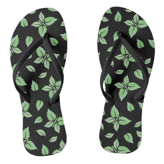 Mint Butterfly Pattern Badesandalen (Fußbett)