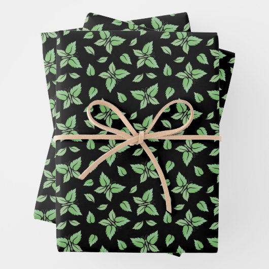 Mint Butterfly Pattern Geschenkpapier Set (Beispiel)