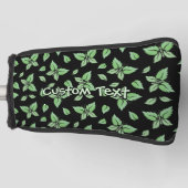 Mint Butterfly Pattern Golf Headcover (Vorderseite)