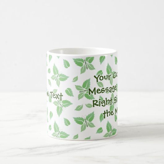 Mint Butterfly Pattern Kaffeetasse (Mittel)