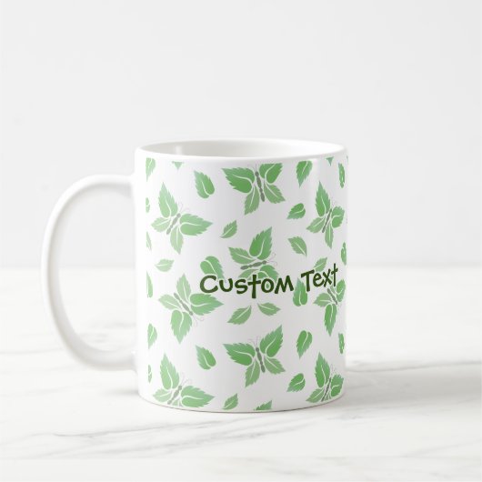 Mint Butterfly Pattern Kaffeetasse (Links)