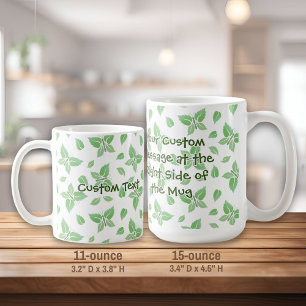 Mint Butterfly Pattern Kaffeetasse