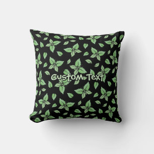 Mint Butterfly Pattern Kissen