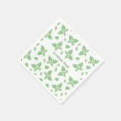 Mint Butterfly Pattern Serviette (Ecke)