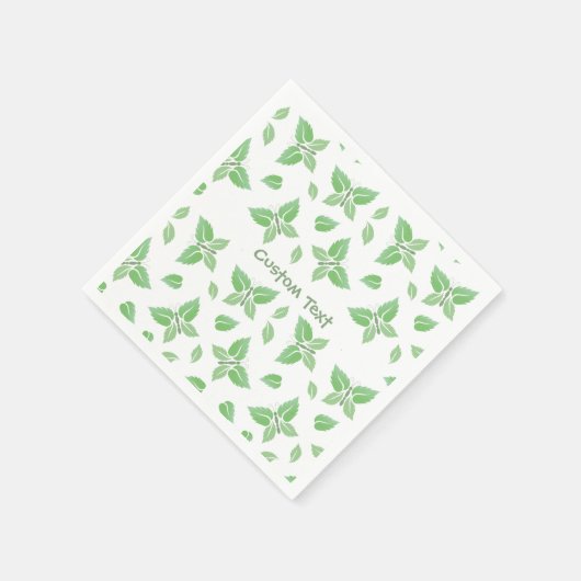 Mint Butterfly Pattern Serviette (Ecke)
