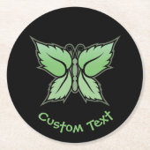 Mint Butterfly Runder Pappuntersetzer (Vorderseite)