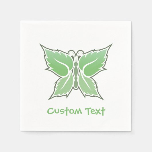 Mint Butterfly Serviette (Vorderseite)