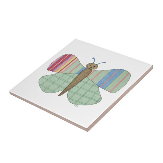 Mint Butterfly Tile Fliese (Seite)