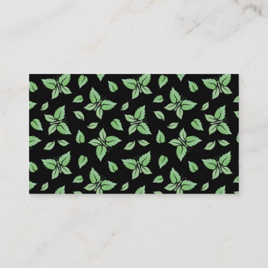 Mint Butterfly Visitenkarte (Rückseite)