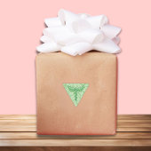 Mint Caduceus mit Blätter Hintergrund Dreieckiger Aufkleber