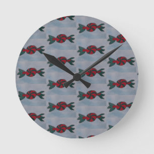 Mint Candies Clock Runde Wanduhr