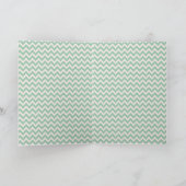 Mint Chevron & Script Hochzeits-Dankeskarten Dankeskarte (Innenseite)