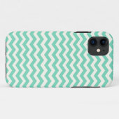 Mint Chevron Stripes Case-Mate iPhone Hülle (Rückseite (Horizontal))