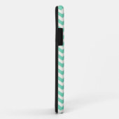 Mint Chevron Stripes Case-Mate iPhone Hülle (Hinten/Rechts)