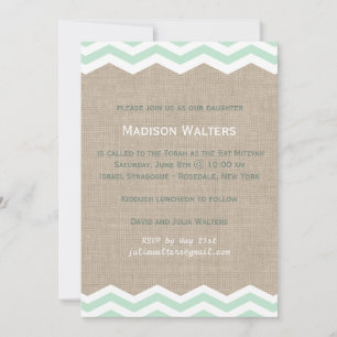 MINT-CHEVRONS AUF JUTEBAT MITZVA- EINLADUNG