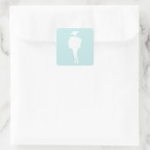 Mint Chic Fashion Lady Square Sticker (Tasche)