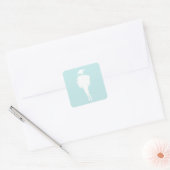 Mint Chic Fashion Lady Square Sticker (Umschlag)
