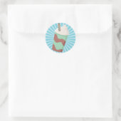 Mint Choc Milchshake Runder Aufkleber (Tasche)
