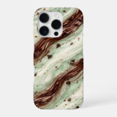 Mint Chocolate Chip Milkshake Marble Design iPhone Hülle (Rückseite)