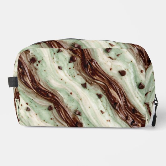 Mint Chocolate Chip Milkshake Marble Design Waschbeutel (Vorderseite)