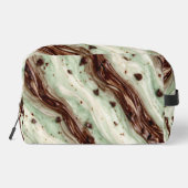 Mint Chocolate Chip Milkshake Marble Design Waschbeutel (Rückseite)