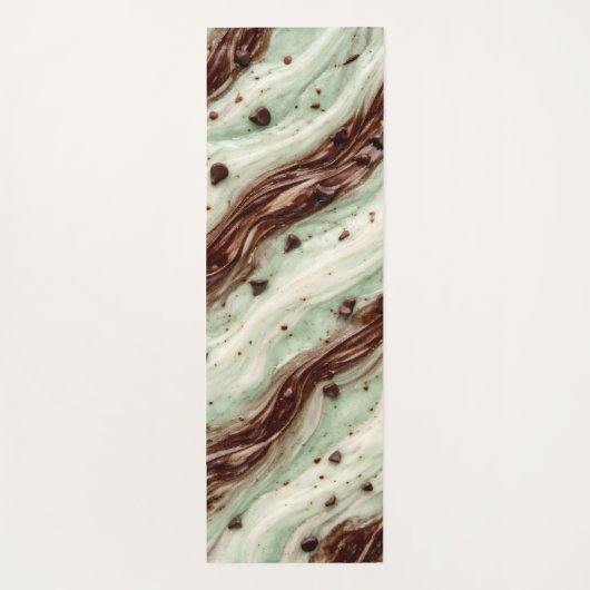 Mint Chocolate Chip Milkshake Marble Design Yogamatte (Rückseite)