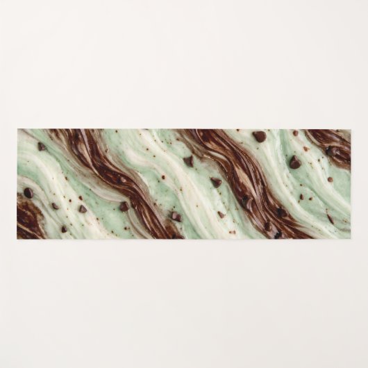 Mint Chocolate Chip Milkshake Marble Design Yogamatte (Vorderseite (Horizontal))