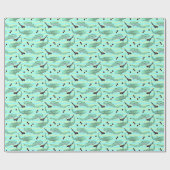 Mint Chocolate Chip Zebra Sharks Geschenkpapier (Flach)