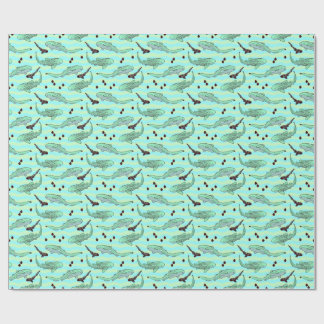 Mint Chocolate Chip Zebra Sharks Geschenkpapier