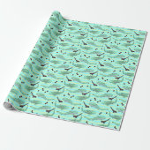 Mint Chocolate Chip Zebra Sharks Geschenkpapier (Ungerollt)